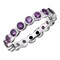 Gem And Harmony Purple Amethyst Ring Band 1.20 Carat (ctw) in Sterling Silver
